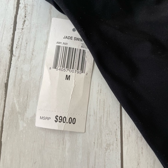 Jade Swim women’s Most Wanted bikini Bottoms Black S high waist cottage core - Picture 9 of 10